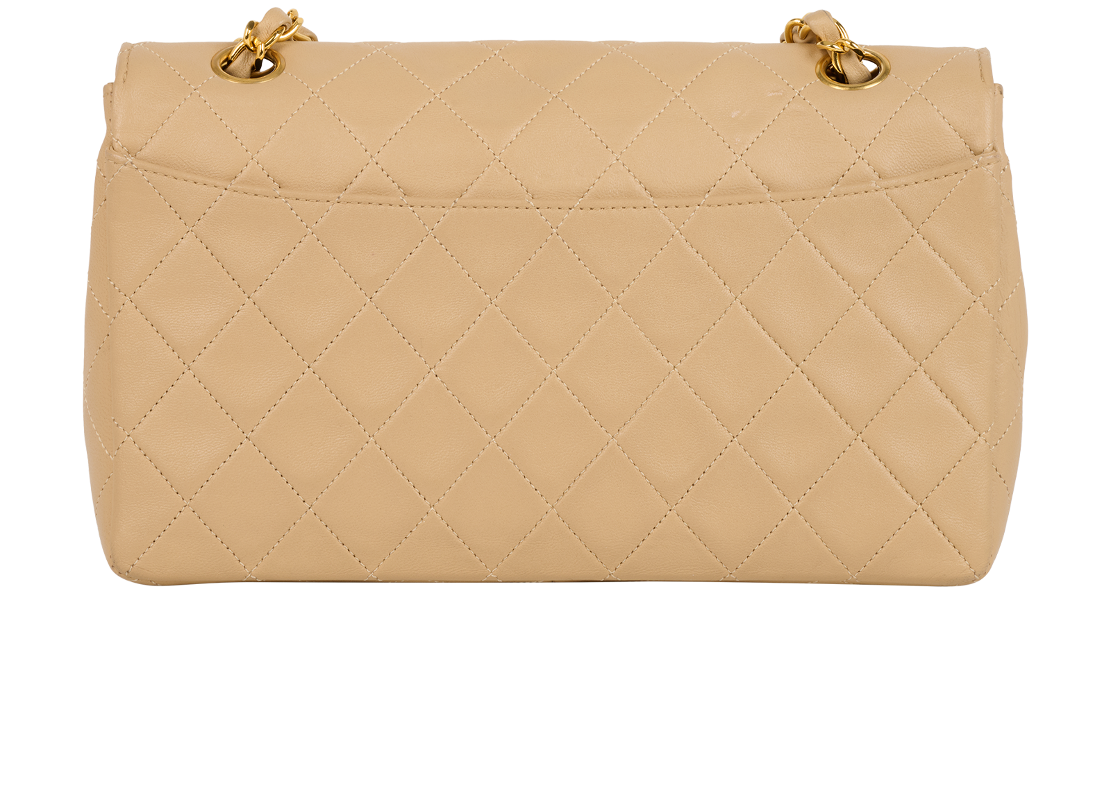 Vintage Classic Flap, &pound;2,100, Handbags, Beige, Leather, Back view